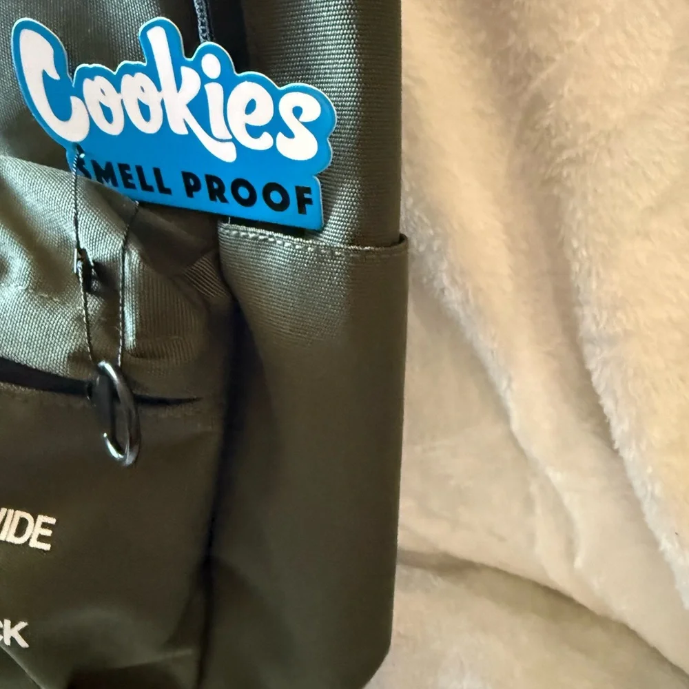 New Olive Green Cookies Smell Proof Backpack - Picture 7 of 10